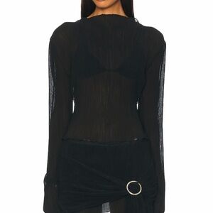 Lioness Black Sheer Blouse